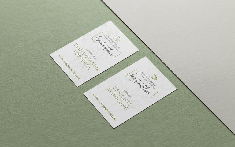 Referenzprojekt des Grafikatelier Montafon als Mockup Etiketten für Kräuteratelier und Naturfriseur Nicole Beutel